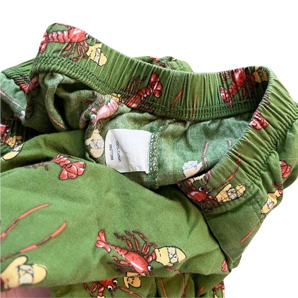 J Crew Boxers Shorts  XS Holiday  Mitten Lobster  Green Mock Button Fly - Picture 5 of 5